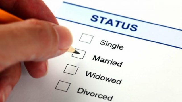 Marital status being divorced or widowed